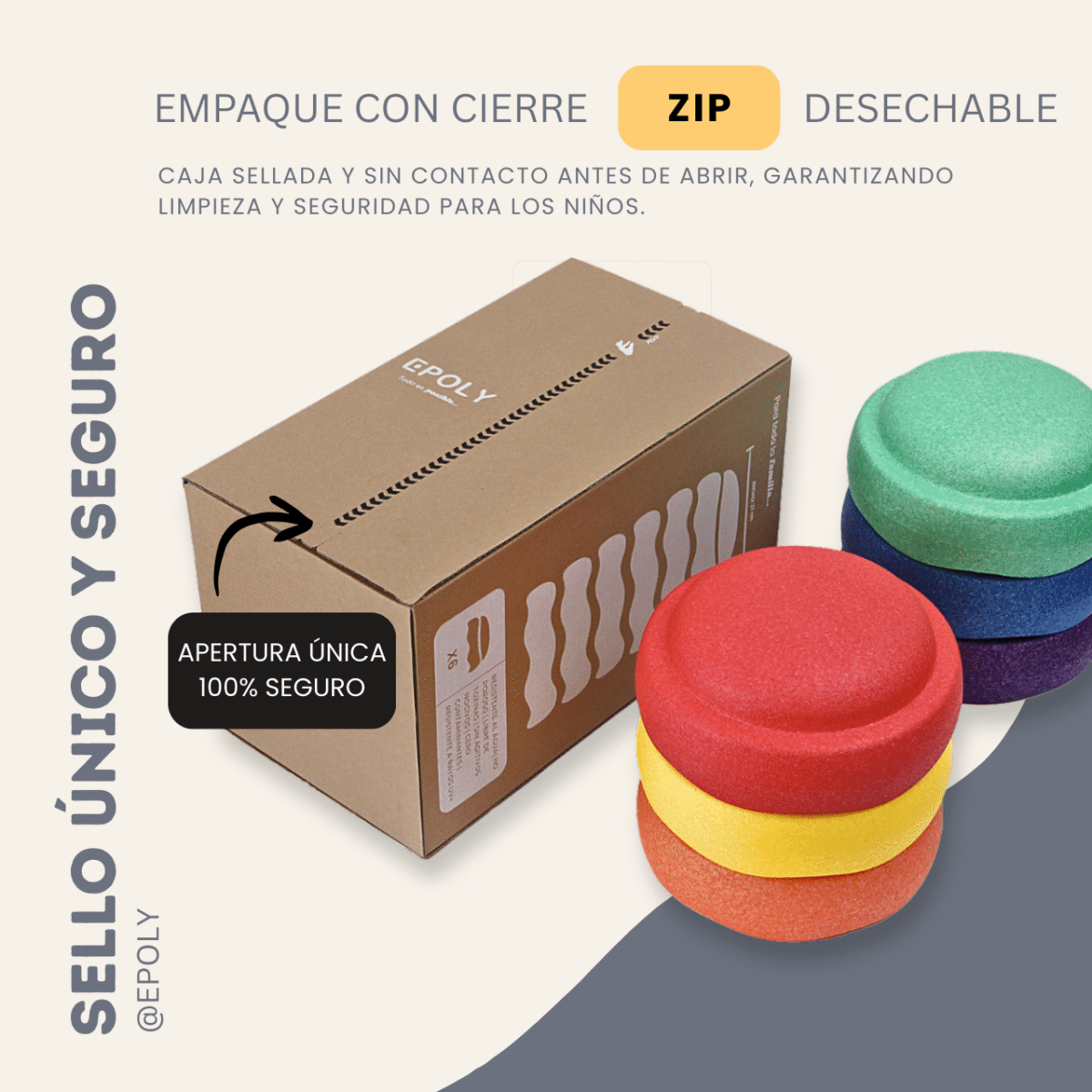 Poly Up Saltos Sensoriales Para Niños Juego 6 Piezas Material Seguro - Imagen 4